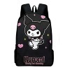 Paaaawaters Cute Cartoon Print Everyday Stylish Durable Backpack Black with Pink White Accents - 2 of 2