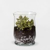 6" x 4.6" Decorative Hurricane Glass Vase Clear - Threshold™ - image 2 of 4