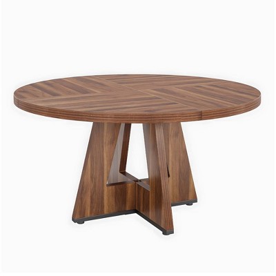 NicBex 47.24" Round Dining Table Modern Center Table with Wood Tabletop for Living Room & Balcony