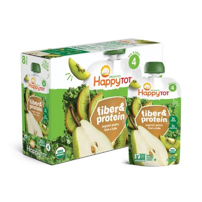 HappyTot Fiber & Protein Organic Pears Kiwi & Kale Baby Food Pouch - 4oz