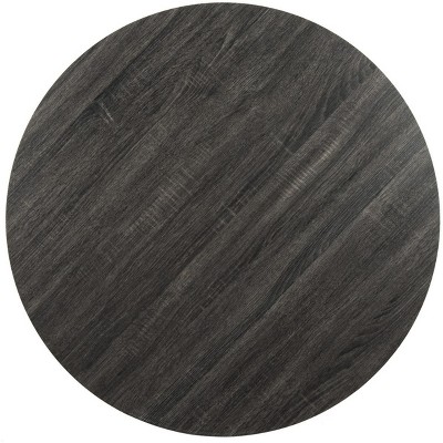 Contemporary Transitional 35" Round Dining Table in Dark Grey
