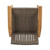 Set of 2 Dining Chairs Hampton Wood and Wicker for outdoor dining room-Christopher Knight Home - image 4 of 4