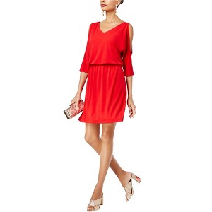 I.N.C International Concepts Womens Cold-shoulder Sheath Dress, Red, Small - 1 of 1