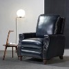 Theresa Modern Wooden Upholstery Genuine Leather Recliner with Nailhead Trim for Living Room and Bedroom  | ARTFUL LIVING DESIGN - 2 of 4