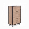 NicBex Retro 5-Drawer Dresser,Single Dressers with Metal Handles,Chest of Drawefor Bedroom,Living Room,Hallway,Bedroom Furniture - 3 of 4