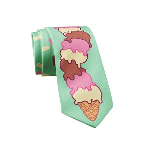 Crazy Dog T-Shirts Ice Cream Tie Funny Sweet Treat Graphic Novelty Necktie - 1 of 4