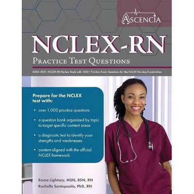 NCLEX-RN Practice Test Questions 2020-2021 - by  Ascencia Nursing Exam Prep Team (Paperback)