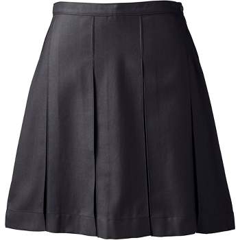 Lands' End Lands' End School Uniform Women's Solid Box Pleat Skirt Above Knee