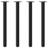 vidaXL Coffee Table Legs - Black Powder-Coated Steel - Adjustable Stability - 3 of 4