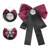 INSPIRE CHIC Women's Big Ribbon Bowknot Snowflakes Multicolor Rhinestone Brooches Bow Ties - 3 of 4