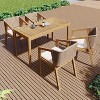 Christopher Knight Home Anson 5 Pieces Outdoor Rustic Acacia Wood Dining Set - 2 of 4