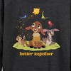 Women's - Disney - We Are Better Together Lightweight French Terry Wide Neck Long Sleeve Shirt - 2 of 4