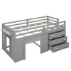 YOOCOZZ Twin Size Loft Bed with One Shelf and Three Wide Drawers - 3 of 4