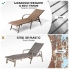 Crestlive Products Set of 2 Outdoor Lounger Aluminum Frame Chaise Lounge Chairs with Arms & 5 Adjustable Recline Positions - 3 of 4