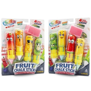 Lanard Chalkie: Twin Pack - Fruit Chalk Stick - 8 Character Holders, 3+ - 1 of 4