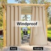 NICETOWN Outdoor Patio Top & Bottom Grommet Curtains Windproof Blackout Insulated 2 Panel - 3 of 4