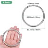 Unique Bargains Dream Catcher Stainless Steel Macrame Wreath Floral Round Metal O Rings 6 PCS - 3 of 4