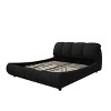 Sapphtopaz Bed Frame Luxury Upholstered Platform Bed with Oversized Padded Backrest and Solid Wood Frame, Solid Wood Slats, No Box Spring Needed - 4 of 4