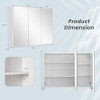 Costway 36" Wide Wall Mount Mirrored Bathroom Medicine Cabinet Organizer Mirror Door - 3 of 4