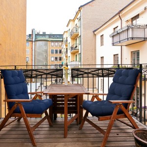EAGLE PEAK Tufted Outdoor/Indoor High Back Patio Chair Cushions, Set of 2, 46'' x 22'' - 1 of 4