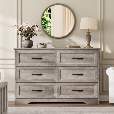 Modern 6 Drawers Dresser, Chest of Drawers Closet Organizers and Storage Clothes