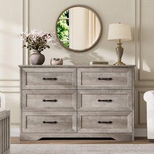 Modern 6 Drawers Dresser, Chest of Drawers Closet Organizers and Storage Clothes - 1 of 4