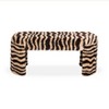 TOV Furniture Zebra Striped Tufted Bench in Brown - 3 of 4