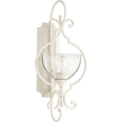 Quorum Lighting Ansley Glass Pendant Light, 1 Light, Persian White, 10W x 21.75H x 9.5D, Damp Rated
