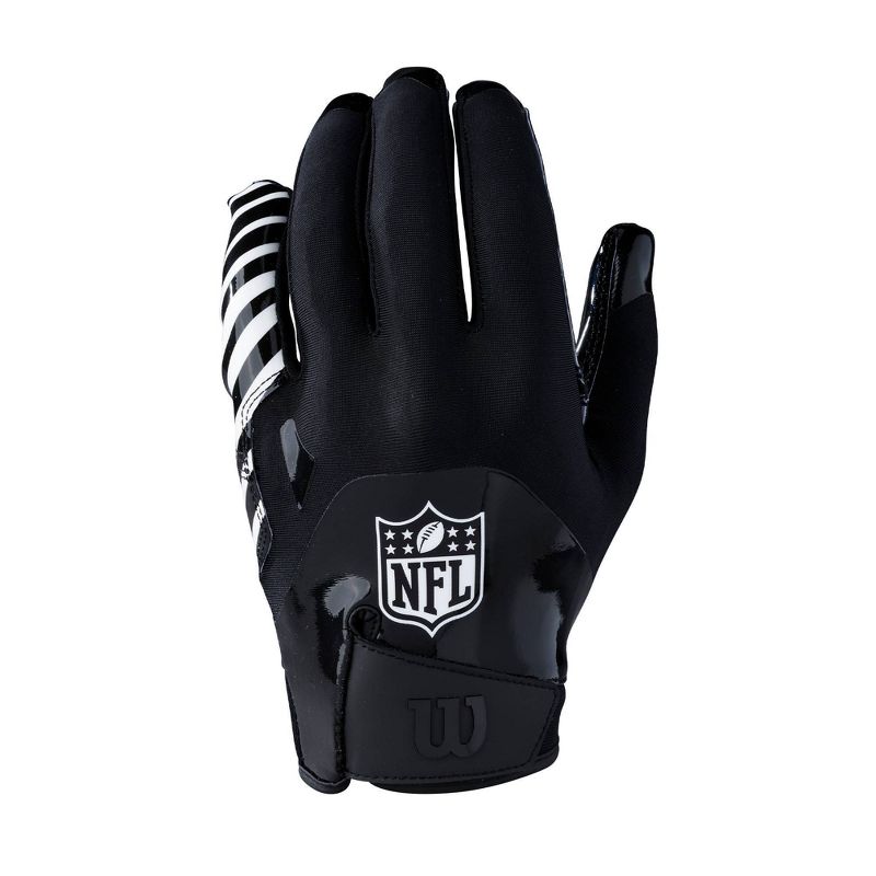 NFL Adult Stride Receiver Football Gloves - S/M Black