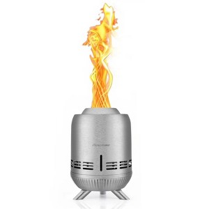 EchoSmile 5.9 in. Stainless Steel Wood Outdoor Portable Tabletop Fire Pit - 1 of 4
