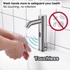 Yescom Automatic Sensor Bathroom Faucet 1 Hole Touchless Hot & Cold Mixer f/ Above Counter Sink Brushed Nickel - 2 of 4