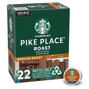 Starbucks Medium Roast K-Cup Coffee Pods Pike Place Roast for Keurig Brewers