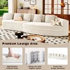 4 Seat Chenille Fabric Modular Sofa,Curved Free-Form Sectional Couch with Ergonomic Support,Modern Upholstered Living Room Sofa-Coolbibila - 3 of 4