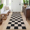 Washable Modern Checkered Living Room Rugs, Ultra Thin Soft Bedroom Carpet, Stain Resistant Non Slip Dining Room Rug - 4 of 4