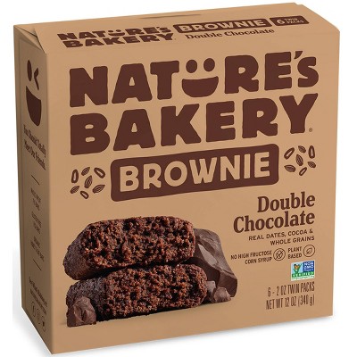 Nature's Bakery Double Chocolate Brownie - 6ct
