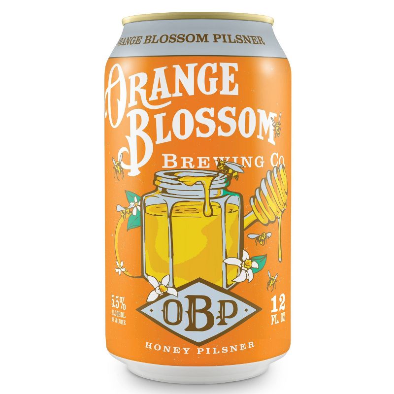 Orange Blossom Honey Pilsner Beer - 6pk/12 fl oz Cans, 2 of 3