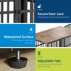 46'' Dog Crate Furniture, 3-In-1 Wooden Dog Kennel with 3 Lockable Doors, Brown & Black - 4 of 4