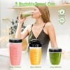 Itopfox 1200W High-Performance Blender for Smoothies, Ice Crushing with 2 Blades, Includes 23oz, 32oz, 37oz Portable Cups for Juices, Silver - 4 of 4