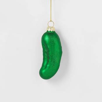 Pickle Glass Christmas Tree Ornament - Wondershop™