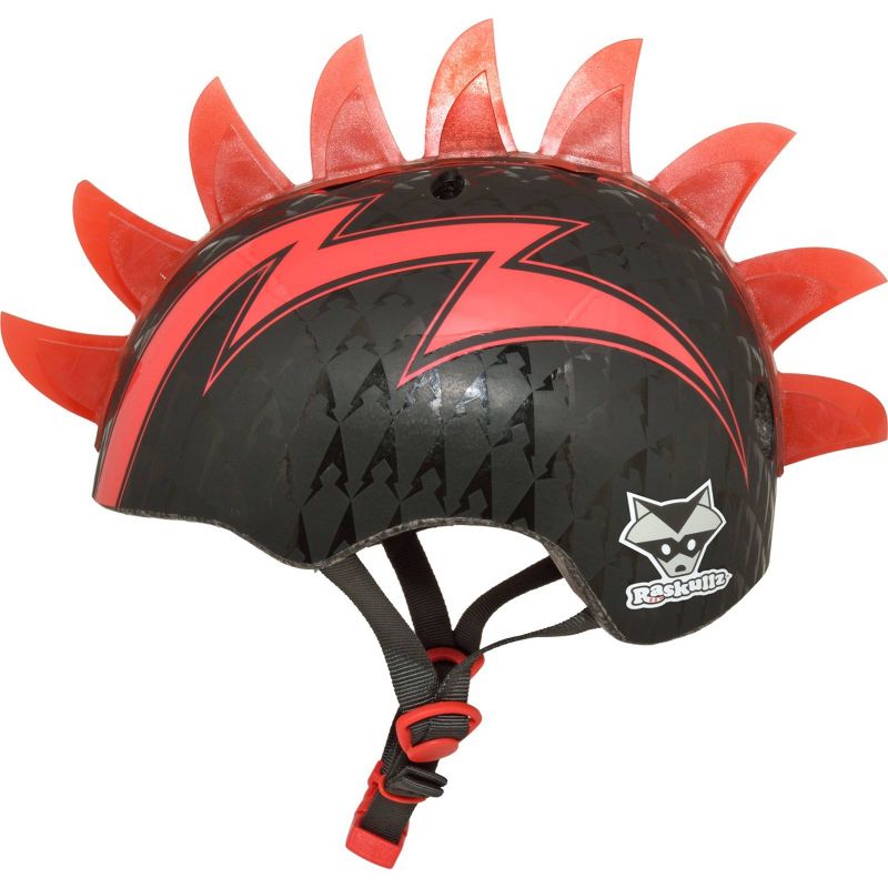 Raskullz LED Bolt Light Up Mohawk Child Helmet - Black/Red, 3 of 11