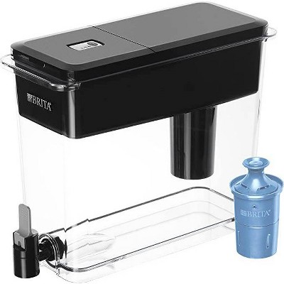 Brita Extra Large 27-Cup UltraMax Filtered Water Dispenser with Filter - Jet Black