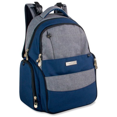 blue diaper backpack