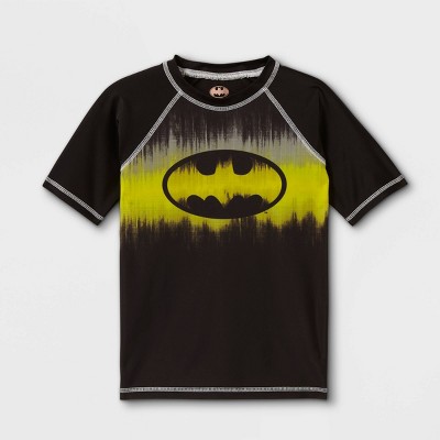 Boys' Batman Rash Guard Swim Shirt - Black