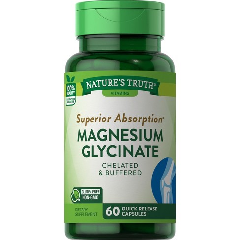 Nature's Truth Magnesium Glycinate 665mg | 60 Capsules : Target