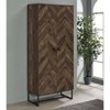 Coaster Carolyn Farmhouse 2 Door Wood Tall Cabinet Rustic Oak/Gunmetal - 2 of 4