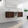 SEVOBAL Bathroom Vanities 60 Inch Combination Vanity Soft Close Doors for Bathroom, Brown, 59.2"*18.1"*19.3" - 4 of 4