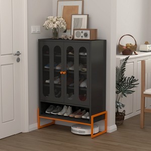 KTMBDW Shoe Storage Cabinet with Adjustable Mesh Doors and High Foot Hollow Storage Cabinet Bottom, 5-Tier Shoes Rack Cabinet for Entryway, Hallway - 1 of 4