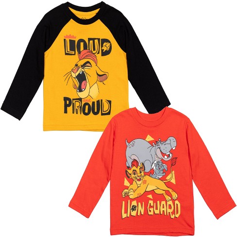 Disney Lion Guard Toddler Boys 2 Pack Graphic T-shirts Brown/red