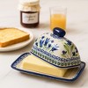 Blue Rose Polish Pottery 1377 Zaklady Butter Dish - 4 of 4