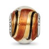 Black Bow Jewelry Sterling Silver, Yellow, Golden and Black Murano Glass Bead Charm - 3 of 4